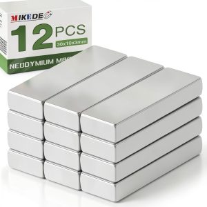 MIKEDE Neodymium Magnets Silver Strong Small Strips-0