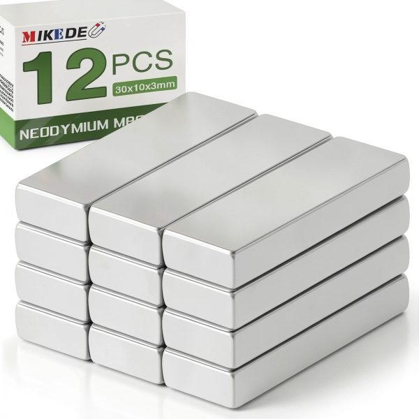 MIKEDE Neodymium Magnets Silver Strong Small Strips-0