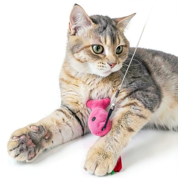 ZeyZoo Cat Plush Toy Catnip Fish Interactive Play-6