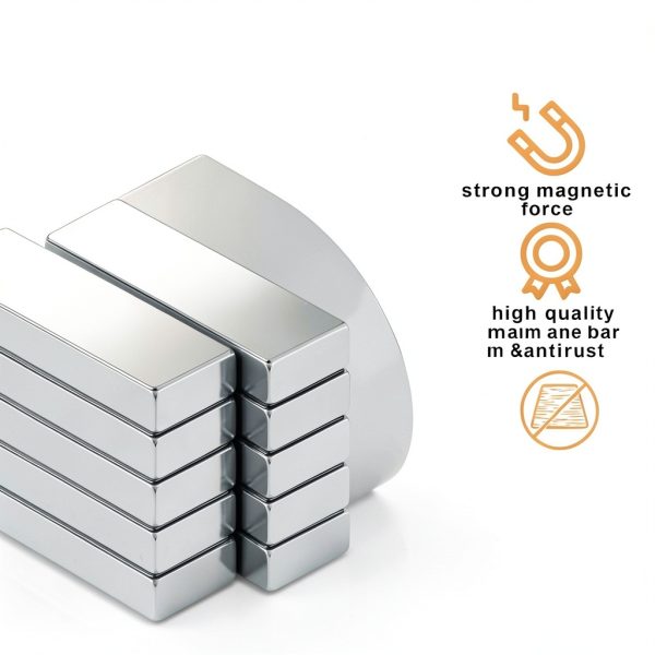 MIKEDE Neodymium Magnets Silver Strong Small Strips-2