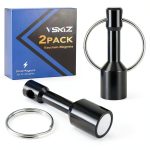 VSKIZ Rare Earth Magnet Keychain Silver Black Jewelry Tester-0