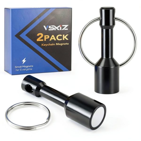 VSKIZ Rare Earth Magnet Keychain Silver Black Jewelry Tester-0