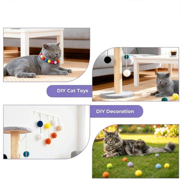 LXUEJIE Cat Plush Balls Soft Interactive Toy for Cats-4