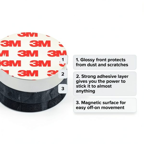 X-bet MAGNET Round Adhesive Magnets 45 Pack Strong Sticky-1